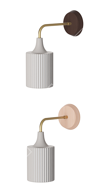 Cedar & Moss Tumwater Sconce: Stylish Illumination for Your Space 3D model image 2