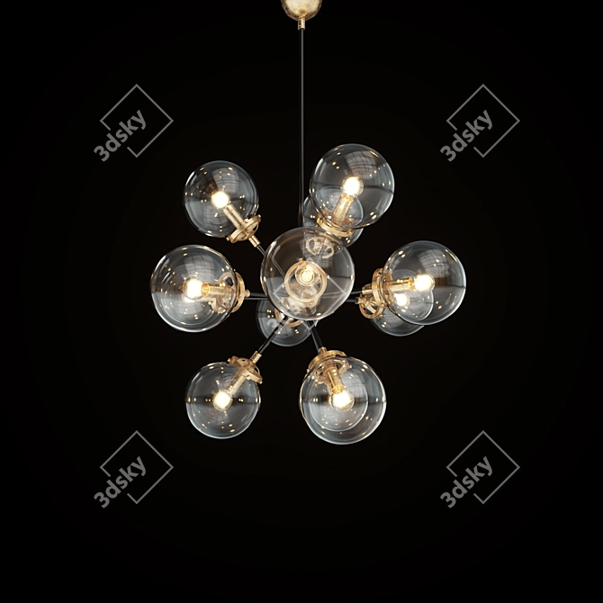 RH Bistro Globe Burst Chandelier 3D model image 2