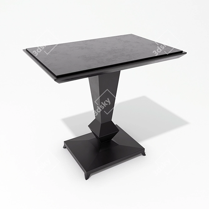 Compact Wooden Table 3D model image 1