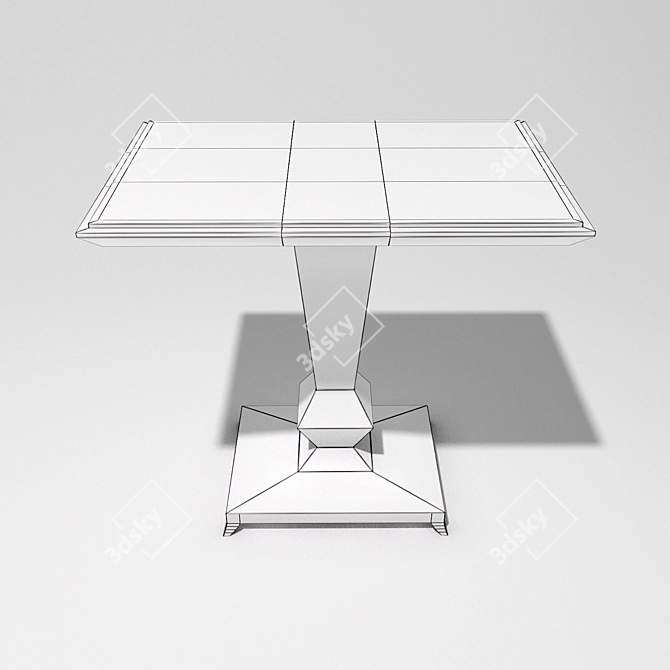 Compact Wooden Table 3D model image 3