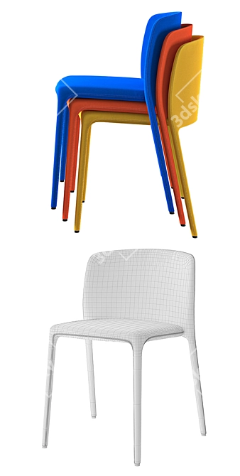 Sleek Achille Chair by MDF Italia 3D model image 3