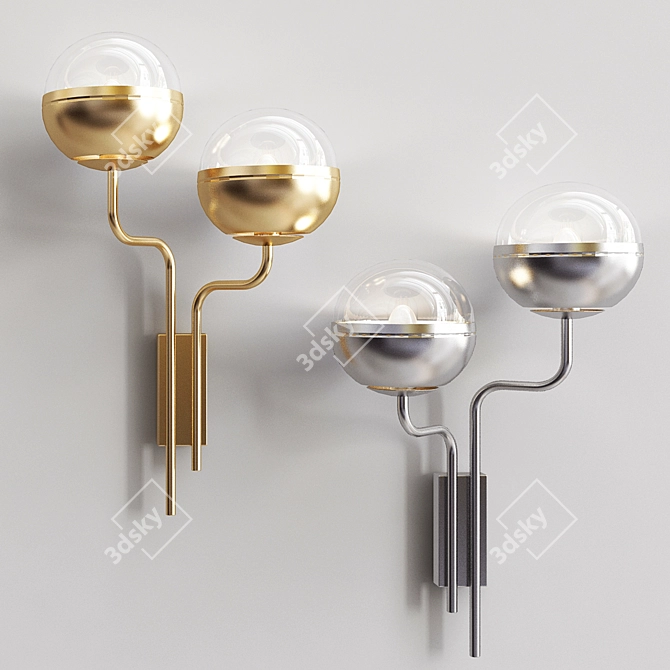 Title: Sleek Niku Wall Light 3D model image 1