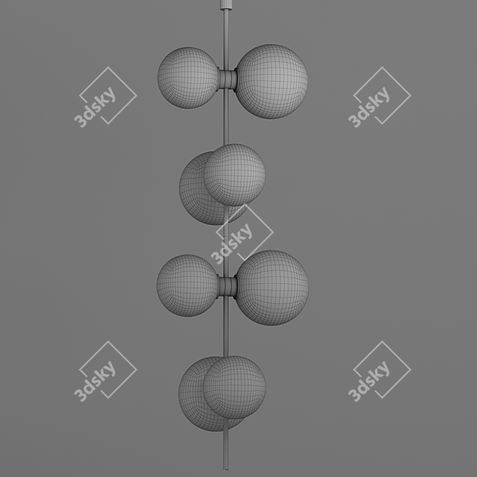 Sleek Rail Pendant Light 3D model image 2