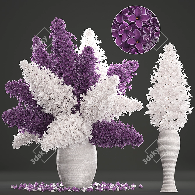 Lilac Bliss Bouquet 3D model image 1