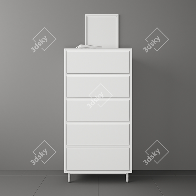 Sleek Driver Dresser by Bellboy 3D model image 3