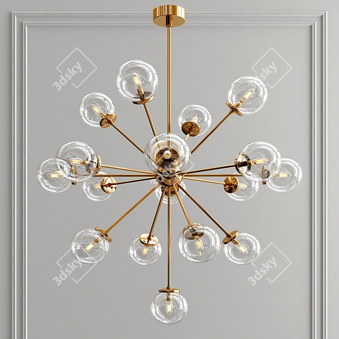 Elegant Henderson Chandelier 3D model image 1