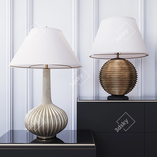 Sophisticated Visual Comfort Table Lamps 3D model image 1