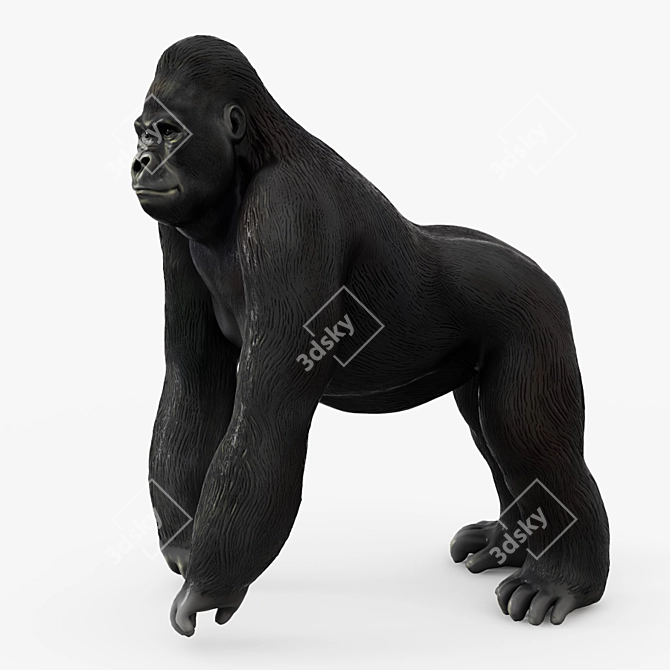Detailed Gorilla Figurine - 3D Max, V-Ray 3D model image 3