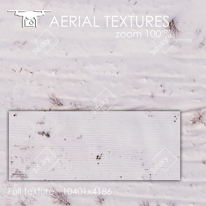 Snowscape 188: Seamless Aerial Exterior Texture 3D model image 1