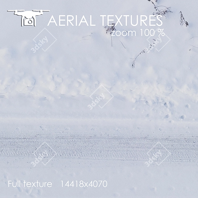 Winter Road Aerial Texture 3D model image 3