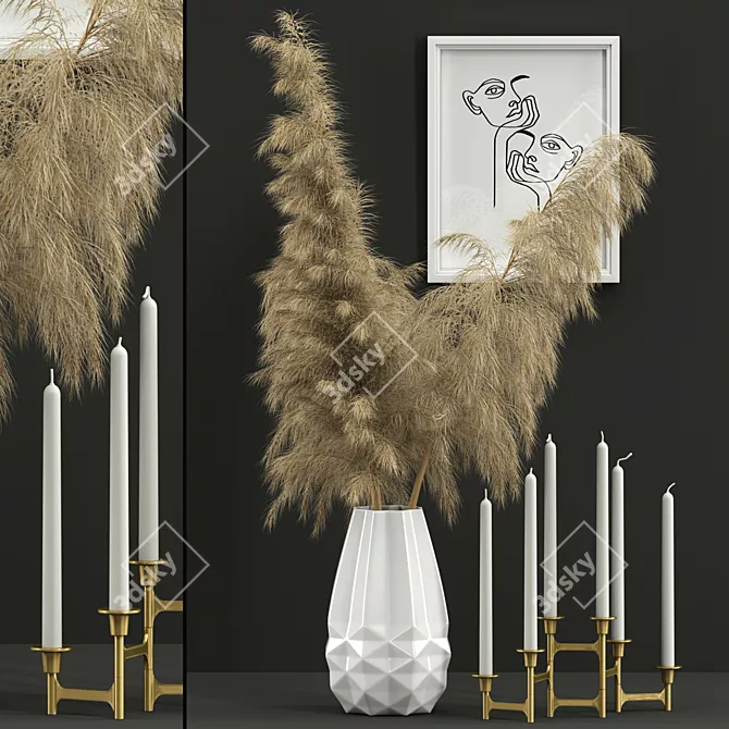Elegance in Bloom: Katsura Vase 3D model image 1