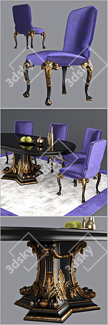 Roberto Giovannini Dining Set 3D model image 2