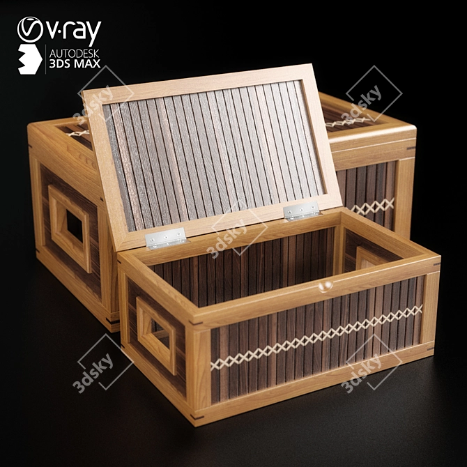 Elegant Box for Decorative Use 3D model image 1