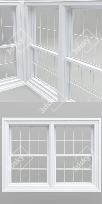 Versatile Plastic Window Set 3D model image 2