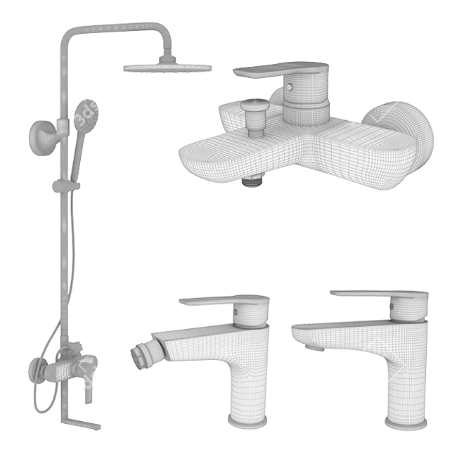 Modern Loft Faucets 3D model image 3