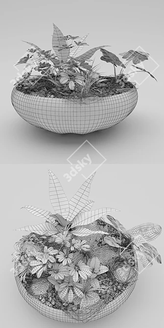 Modern Indoor Plant Pot 3D model image 3