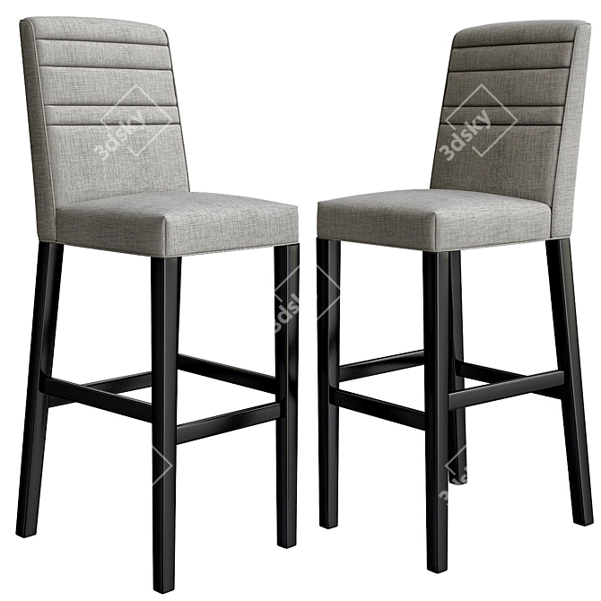 Elegant Bar Stools Collection 3D model image 1