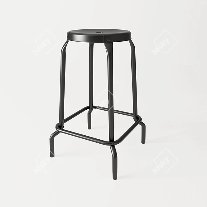 Black Bar Stool RASKOG 3D model image 1