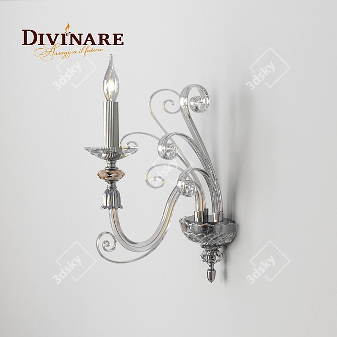 Title: Divinare Albedo Crystal Chrome Pendant 3D model image 1