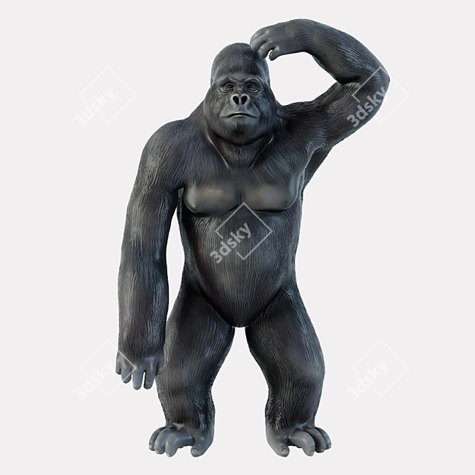 Mighty Gorilla Figurine 2 3D model image 1