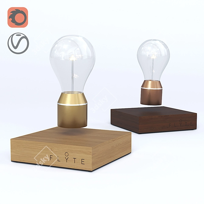 Effortless Illumination: Flyte Levitating Bulb 3D model image 1