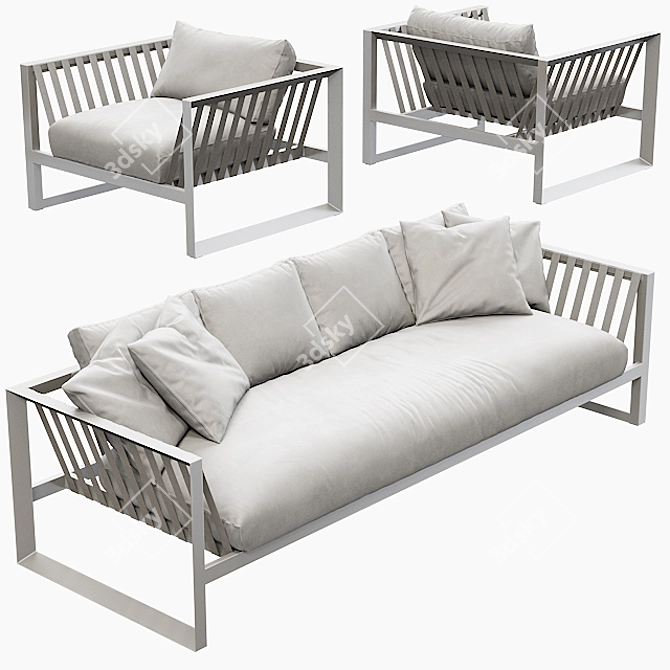 Andreu World SF4300: Elegant and Functional Sand Chair 3D model image 1