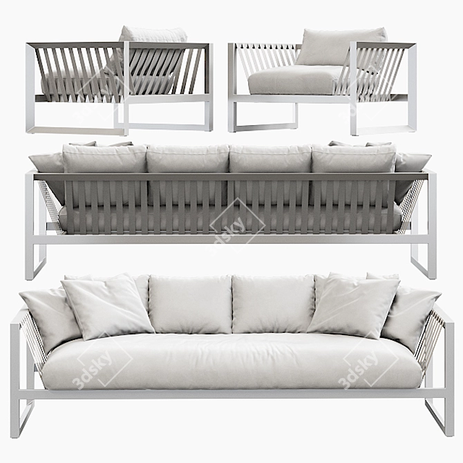 Andreu World SF4300: Elegant and Functional Sand Chair 3D model image 2