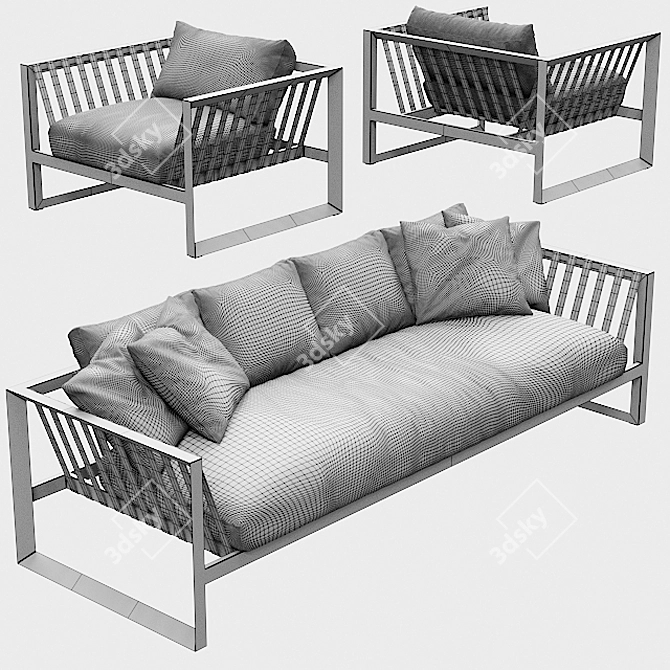 Andreu World SF4300: Elegant and Functional Sand Chair 3D model image 3