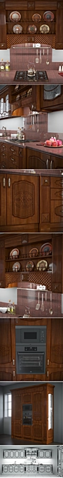 Elegant Florence Kitchen Set - Interier Center 3D model image 2