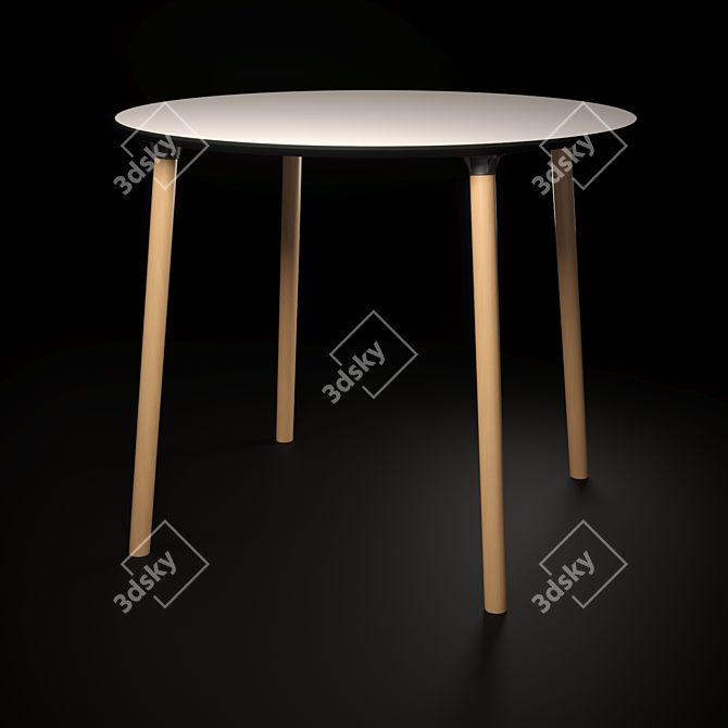 Title: Elegant Valencia Round Dining Table 3D model image 1