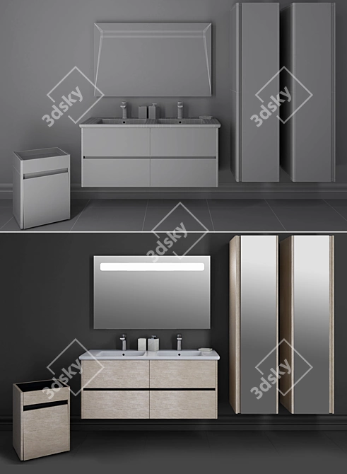 VIVIA Villeroy & Boch Bathroom Set 3D model image 3