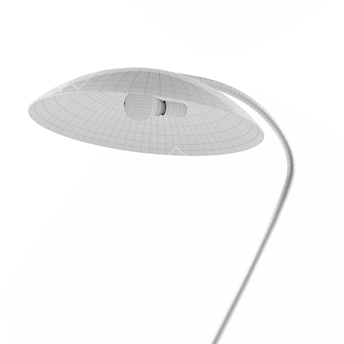 Title: Futuristic Saucer Floor Lamp 3D model image 3