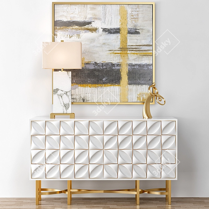 Elegant Barrington Console 3D model image 1