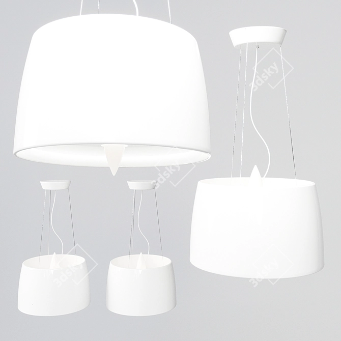 Sleek Avion Pendant Light 3D model image 1