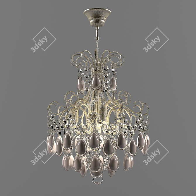 Elegant Gold Sevilia Chandelier 3D model image 1