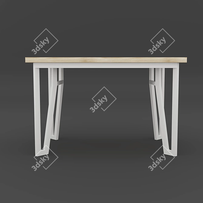 Versatile Solid Wood Table 3D model image 2