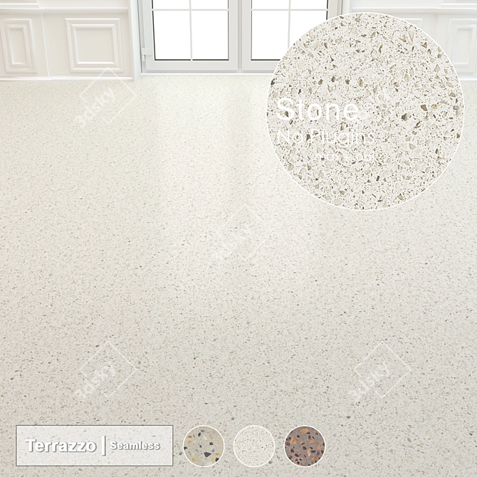 Elegant Terrazzo Stone Collection 3D model image 3