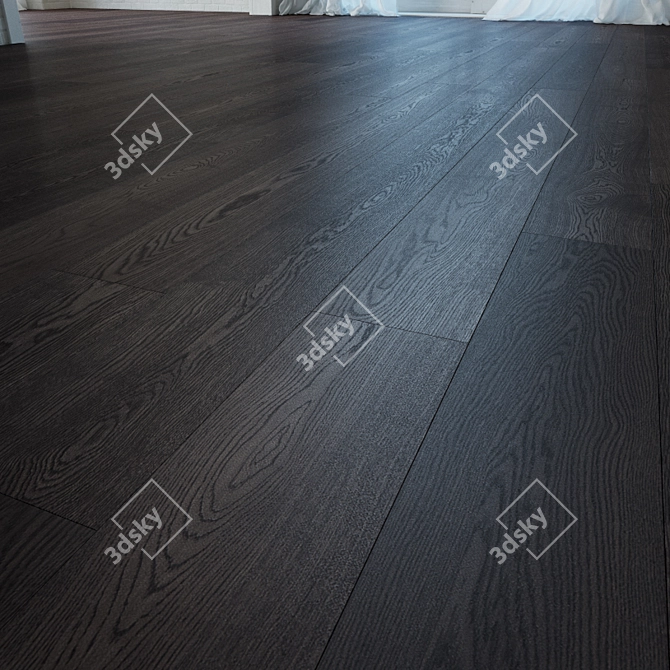 Natural Oak Wood Flooring: 6 High Quality Textures, Multiple Formats 3D model image 1