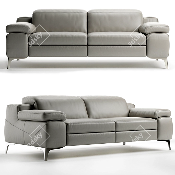 Natuzzi Duca Italia: Elegant and Versatile Sofa 3D model image 1