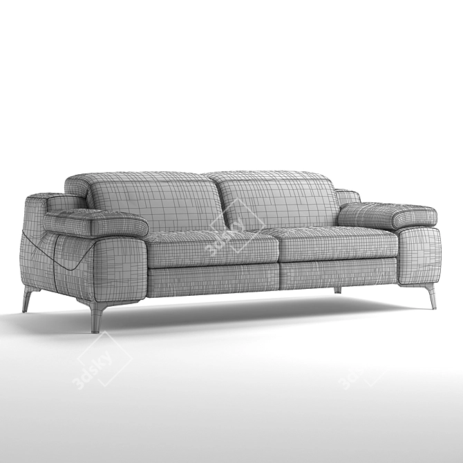 Natuzzi Duca Italia: Elegant and Versatile Sofa 3D model image 3