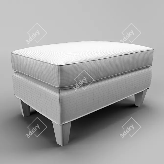 Elegant MESTRE Pouf by Fratelli Barri 3D model image 2