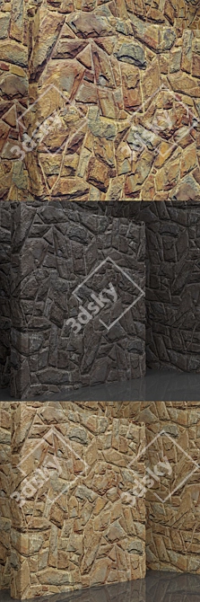 Seamless Stone & Slate Set 3D model image 3