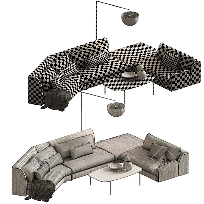 Modern Elegance: CTS Salotti Bloom 3D model image 3