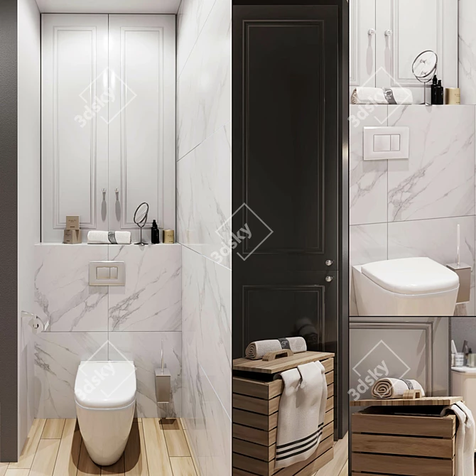 Polys 41,630, Verts 42,233 - Bathroom Set 3D model image 1