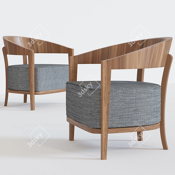 Modern Turkish Living Room Furniture Set 3D model image 3