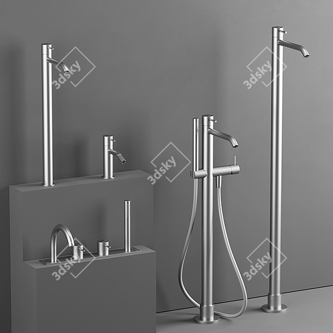 Zazzeri Z316 Part 2: Sleek Designs in Brushed Steel 3D model image 1