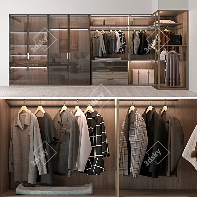 Modern Wardrobe Molteni & C 3D model image 1