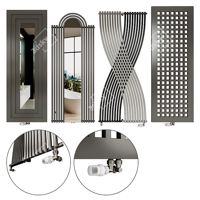 Sleek and Stylish Arbonia Radiators 3D model image 1