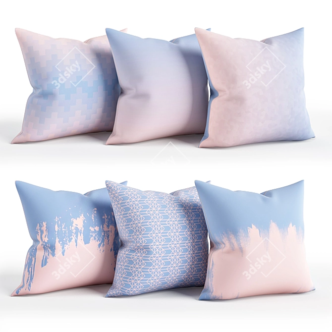 Crystal Serenity Pillow Set 3D model image 1