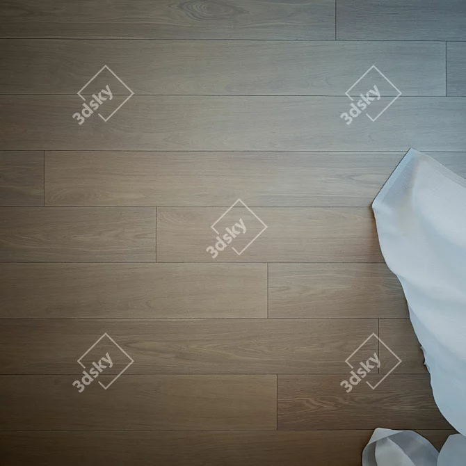 Rustic Oak Hardwood Flooring 3D model image 2